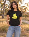Punjab Wheat Map Tee - Black