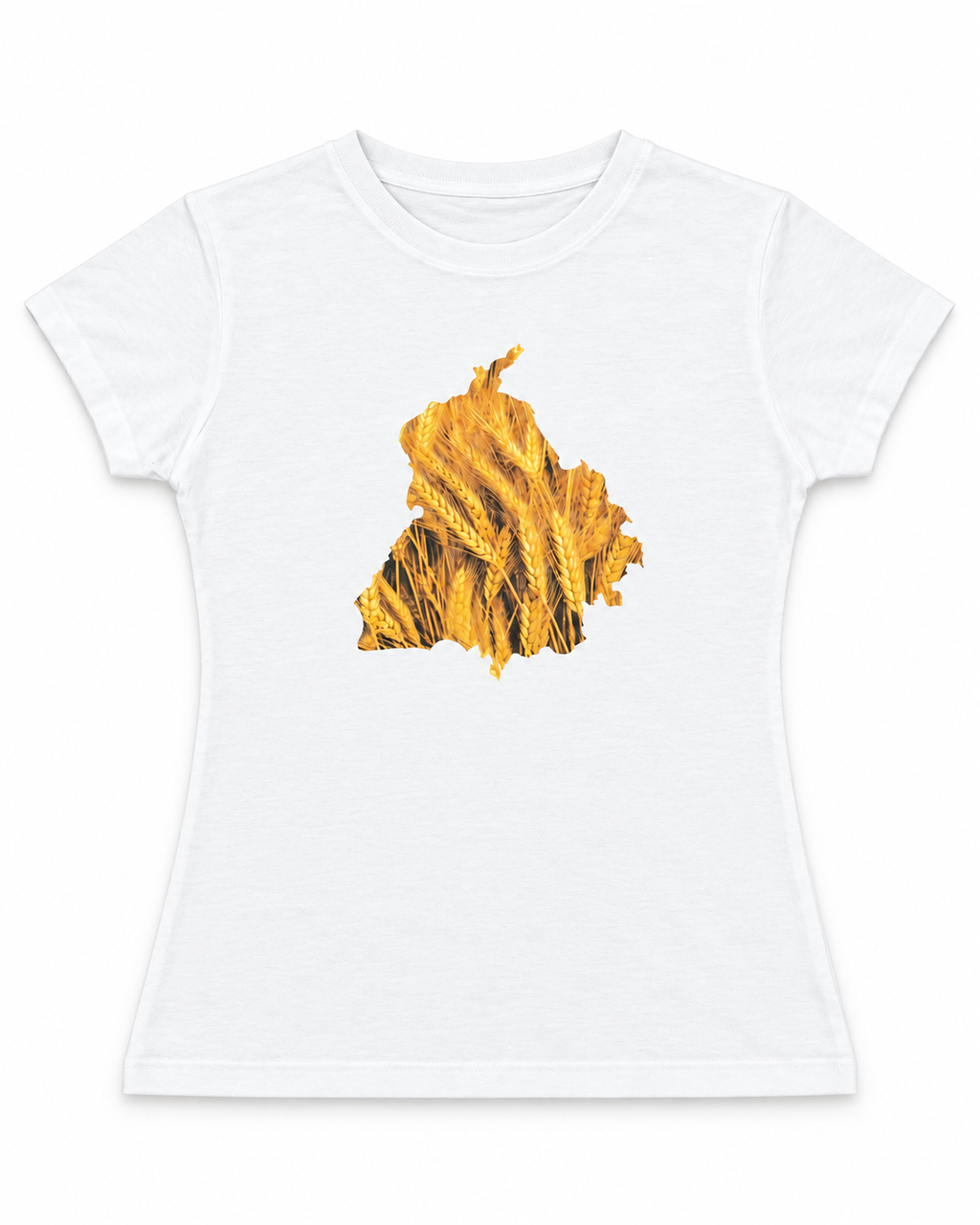 Punjab Wheat Map Tee - White