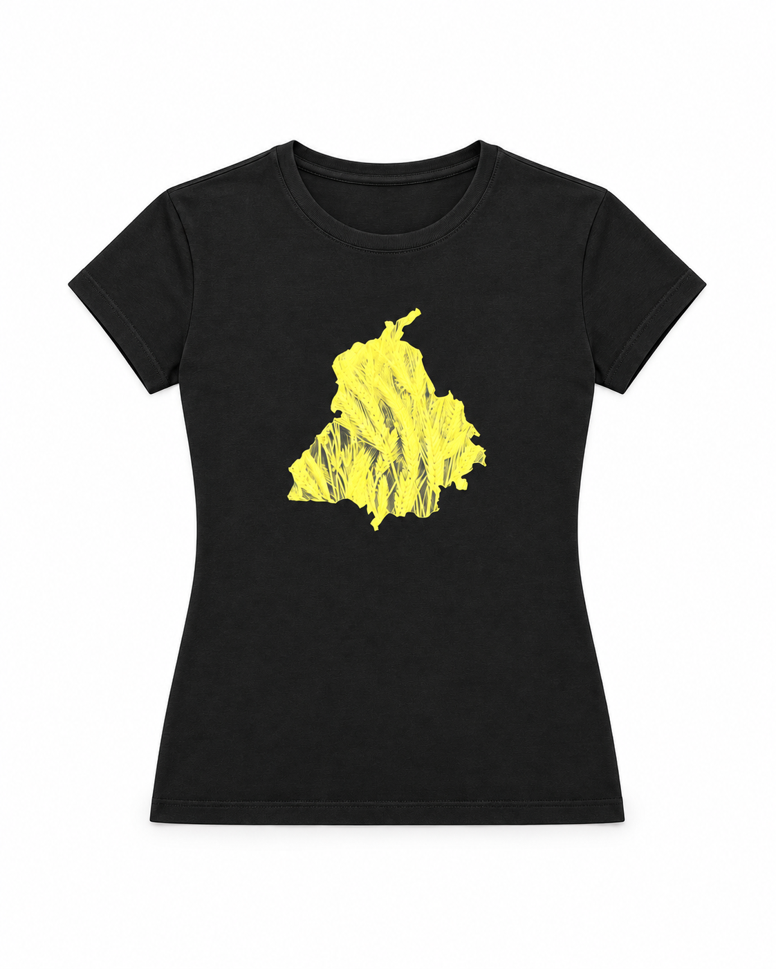 Punjab Wheat Map Tee - Black
