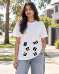 Gurmukhi Tumble Tee - White