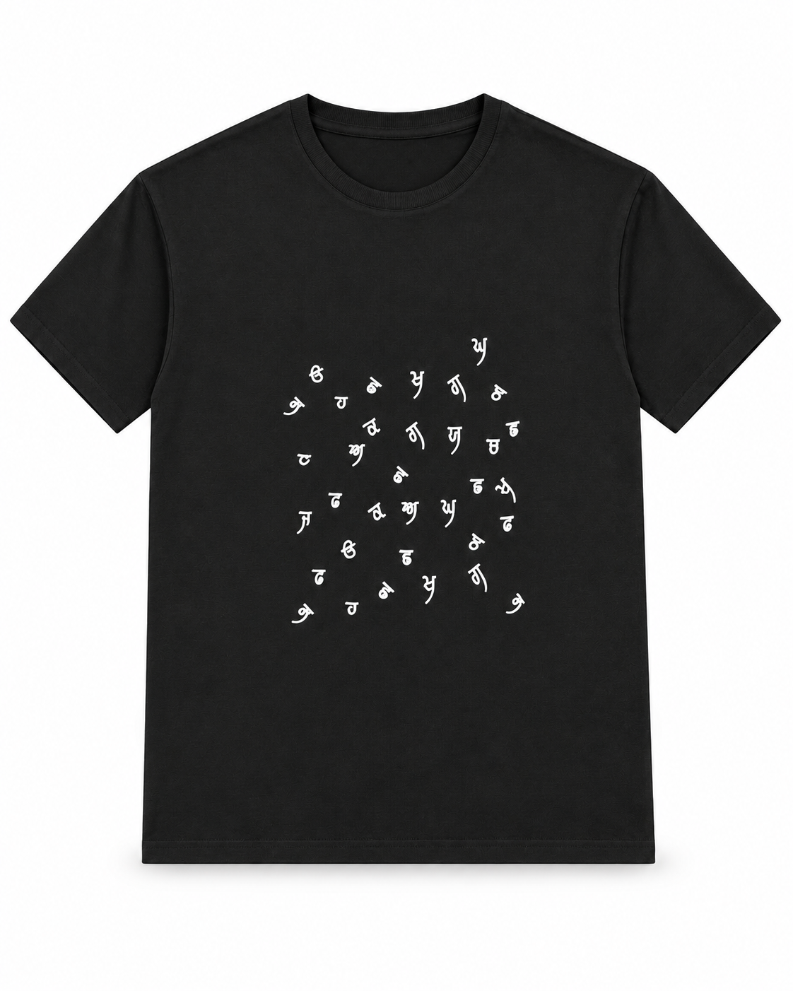 Gurmukhi Scatter Tee - Black